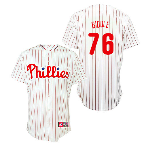 Jesse Biddle #76 Youth Baseball Jersey-Philadelphia Phillies Authentic Home White Cool Base MLB Jersey